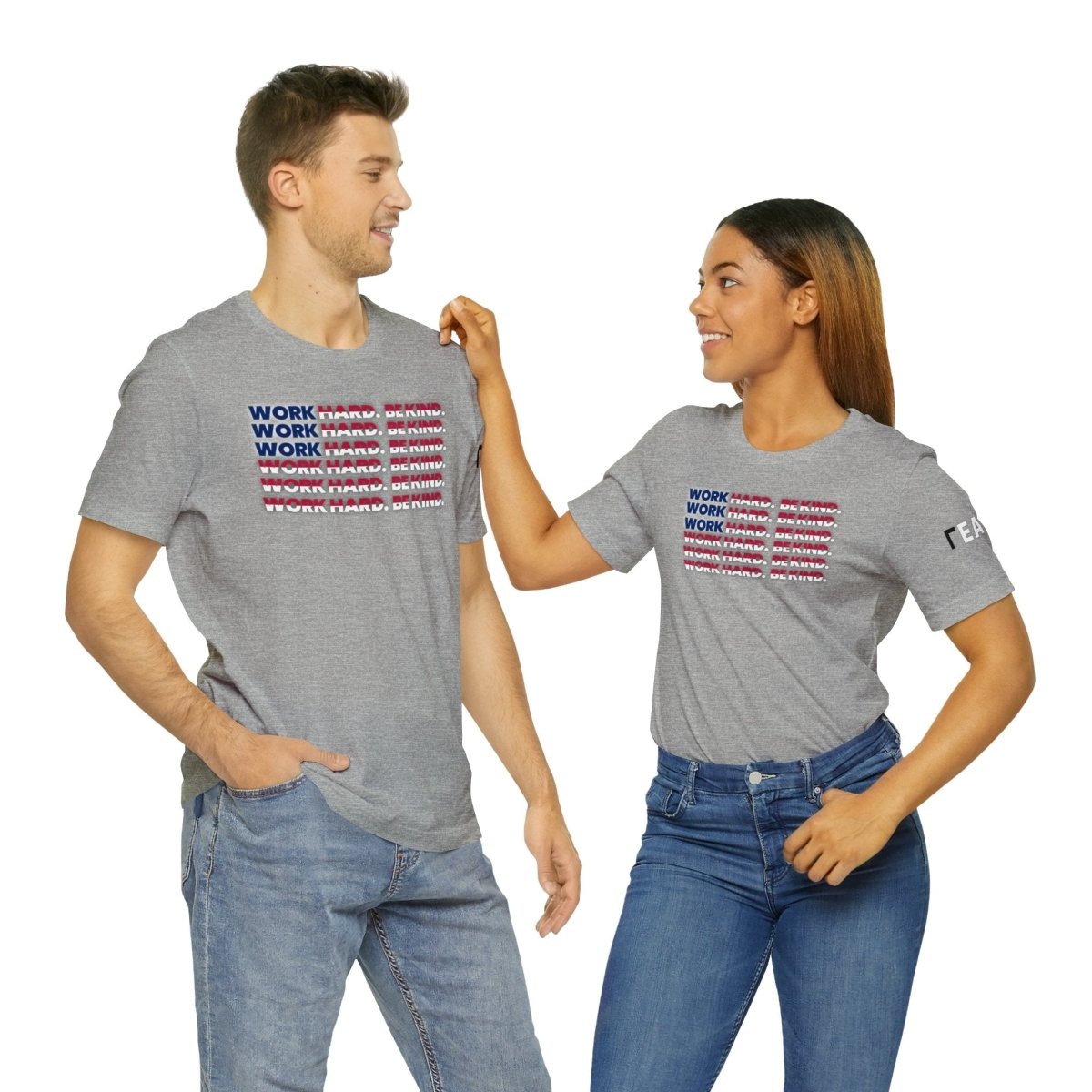 Work Hard Be Kind American - T-Shirt | ShirtyAgents