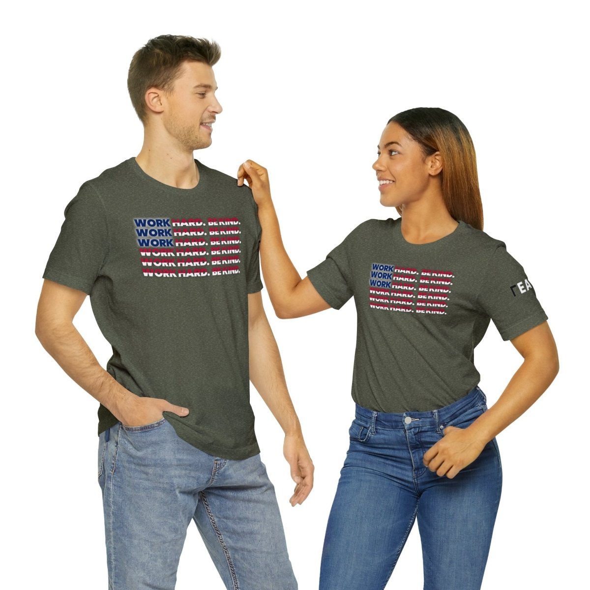 Work Hard Be Kind American - T-Shirt | ShirtyAgents