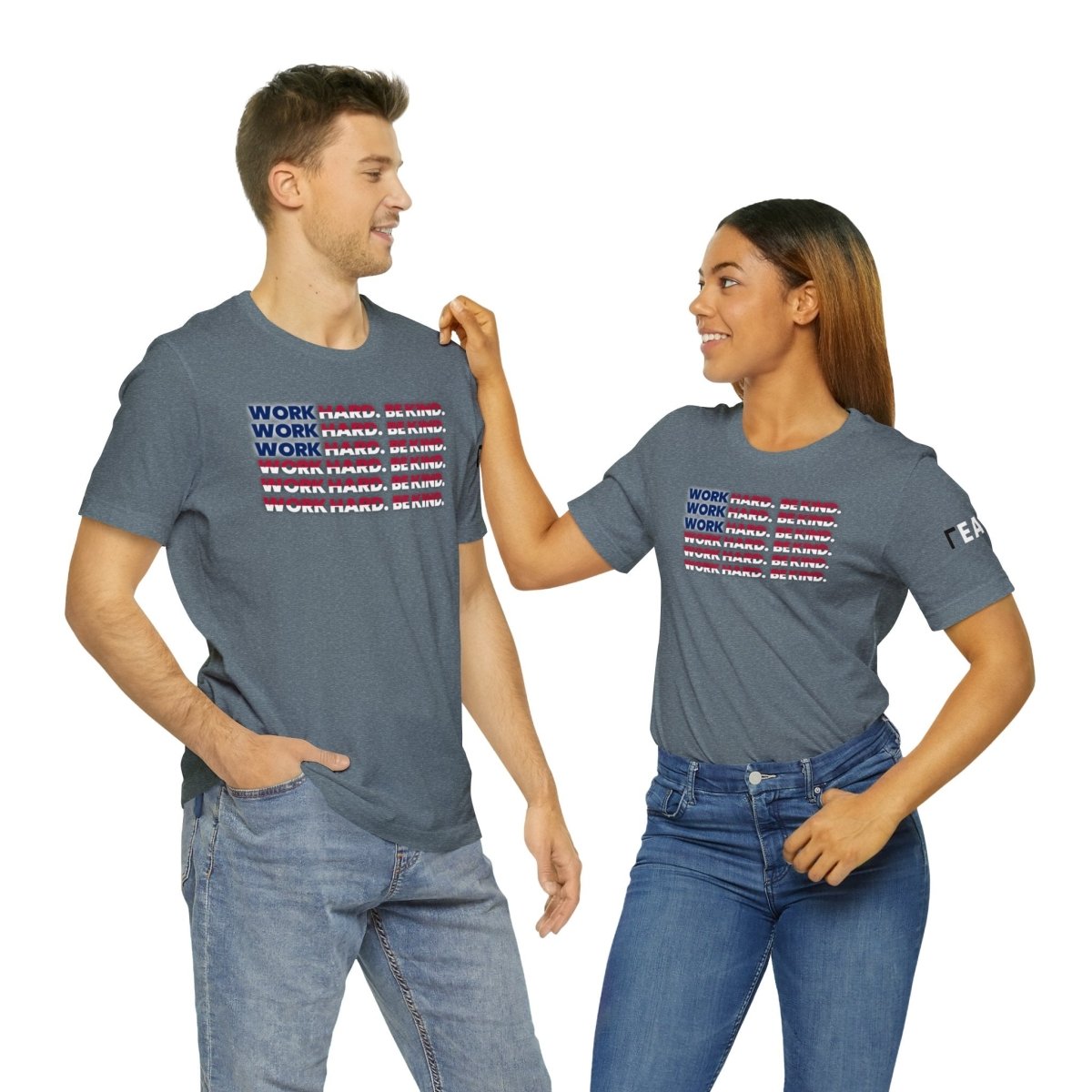 Work Hard Be Kind American - T-Shirt | ShirtyAgents