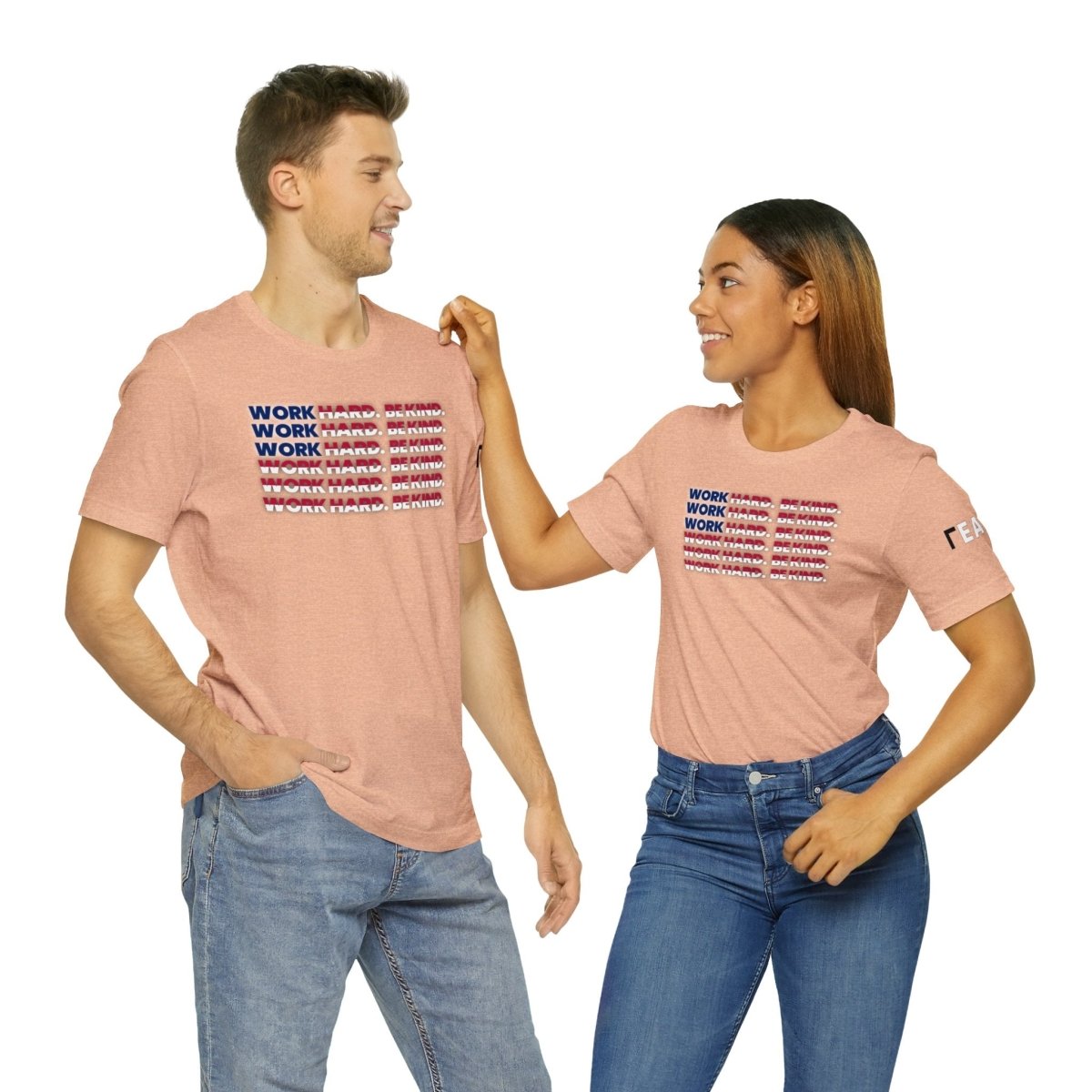Work Hard Be Kind American - T-Shirt | ShirtyAgents