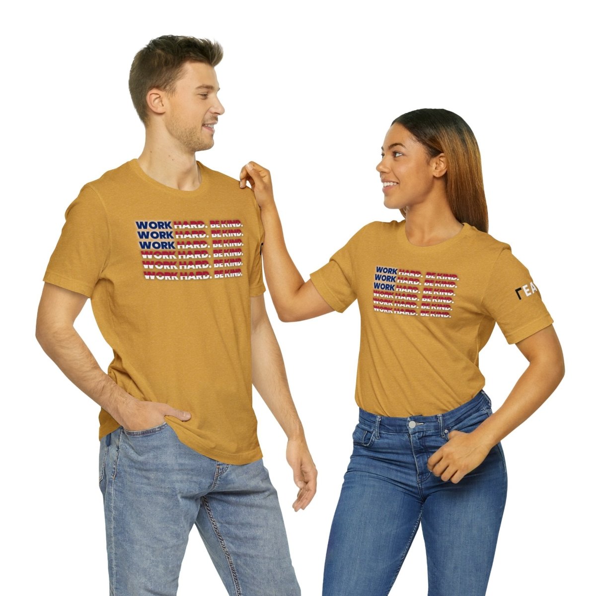Work Hard Be Kind American - T-Shirt | ShirtyAgents