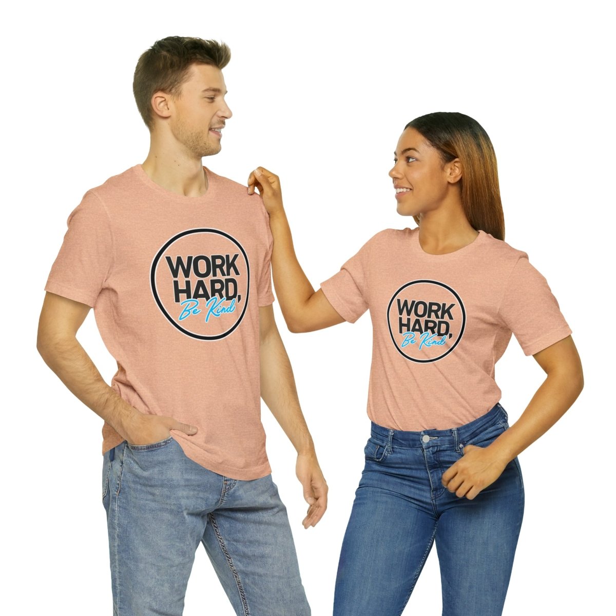 Work Hard Be Kind Black Circle - T-Shirt | ShirtyAgents
