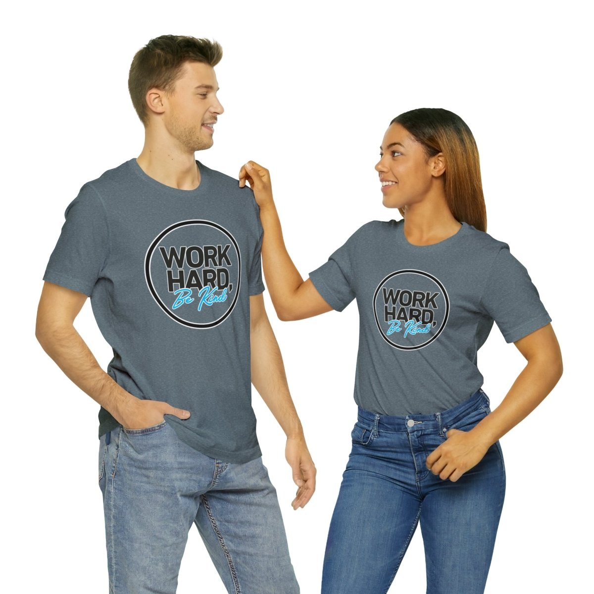 Work Hard Be Kind Black Circle - T-Shirt | ShirtyAgents