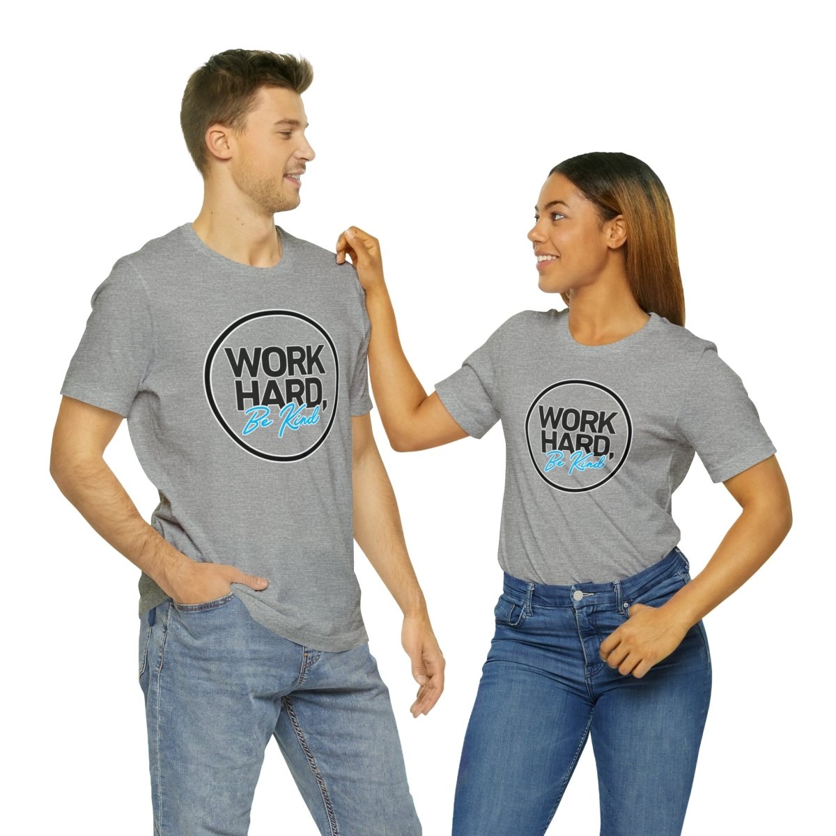 Work Hard Be Kind Black Circle - T-Shirt | ShirtyAgents