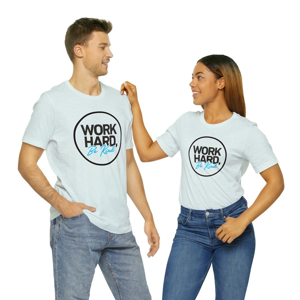 Work Hard Be Kind Black Circle - T-Shirt | ShirtyAgents