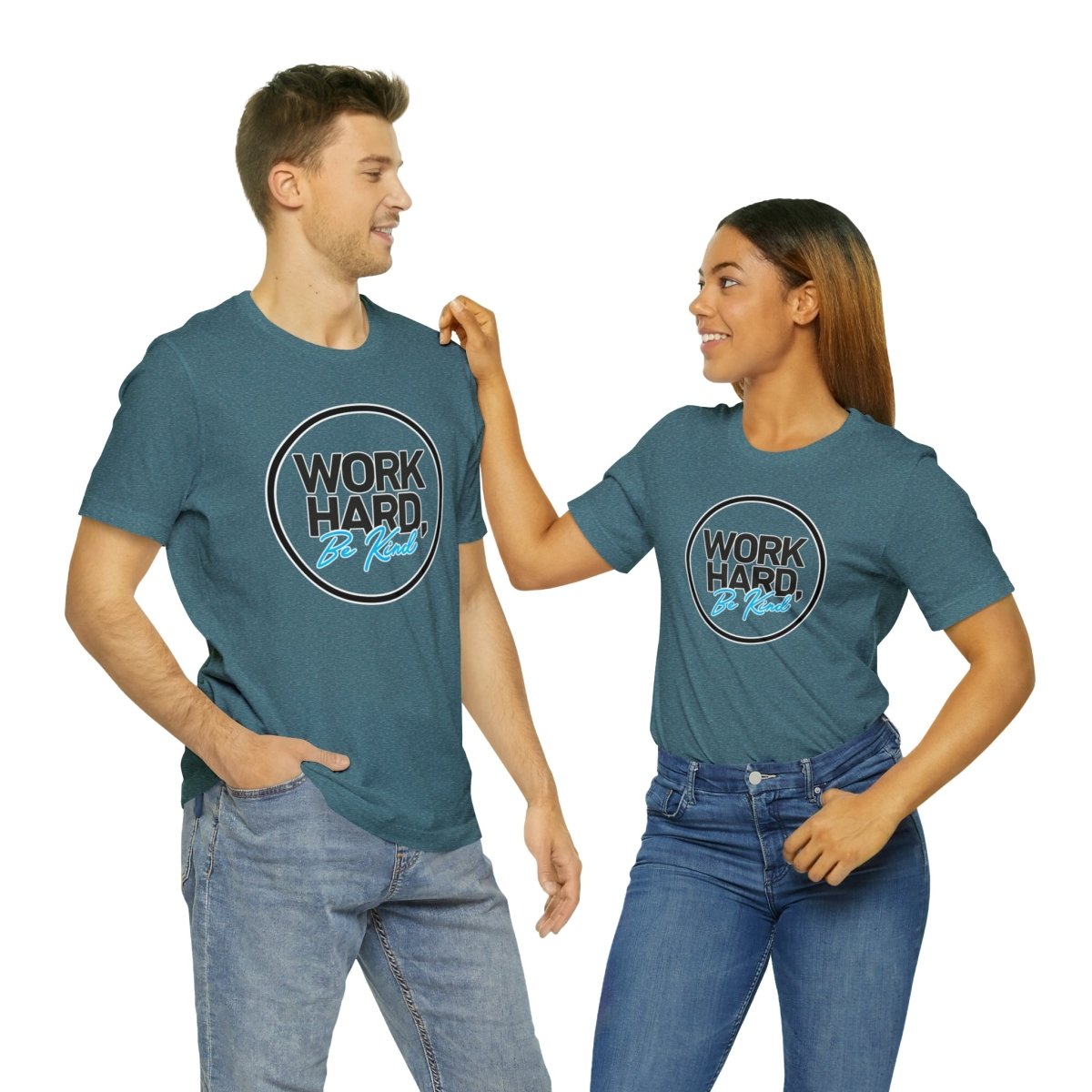 Work Hard Be Kind Black Circle - T-Shirt | ShirtyAgents