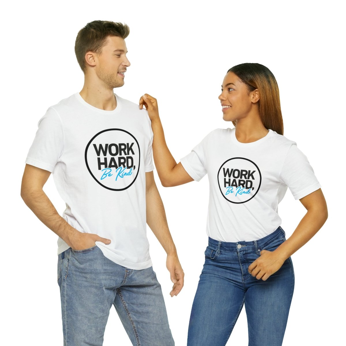 Work Hard Be Kind Black Circle - T-Shirt | ShirtyAgents