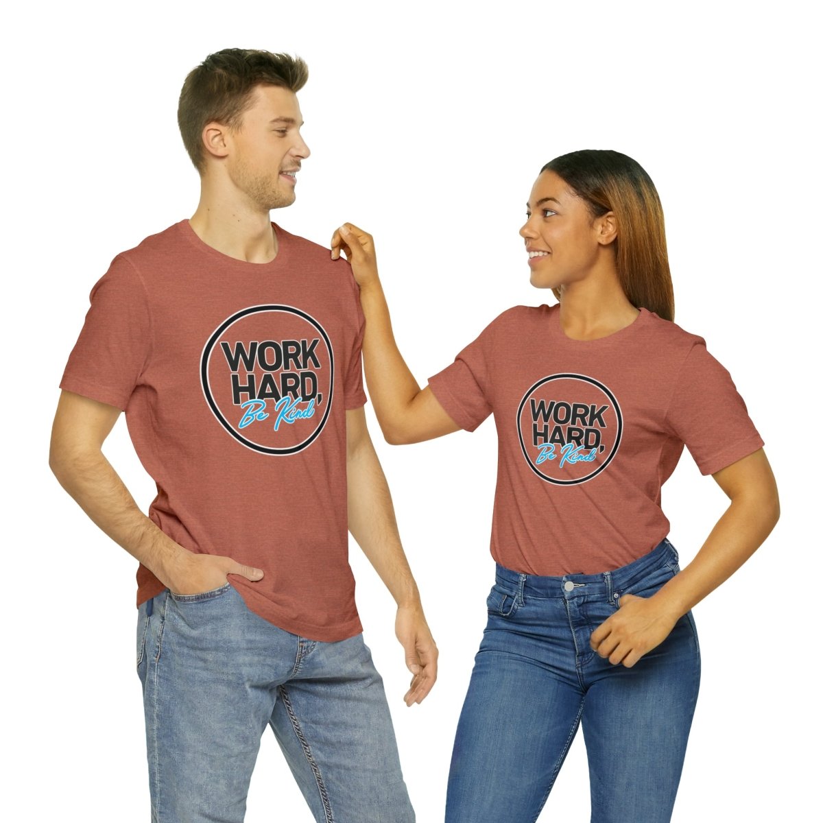 Work Hard Be Kind Black Circle - T-Shirt | ShirtyAgents