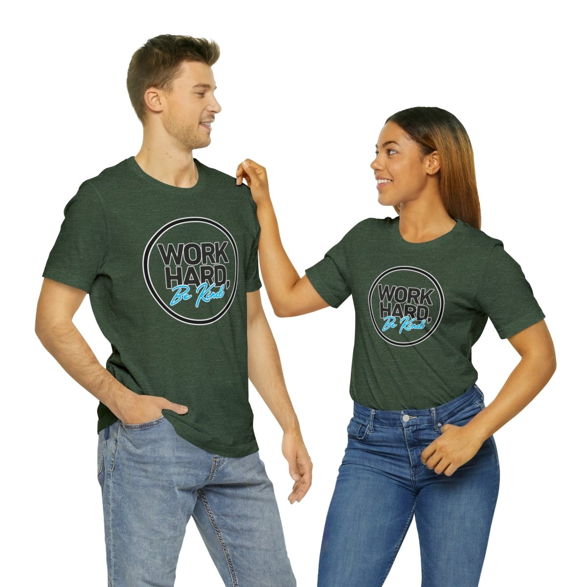 Work Hard Be Kind Black Circle - T-Shirt | ShirtyAgents