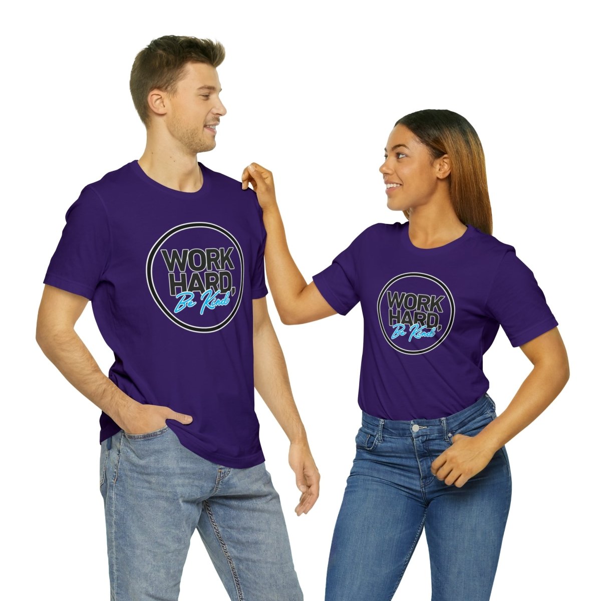 Work Hard Be Kind Black Circle - T-Shirt | ShirtyAgents