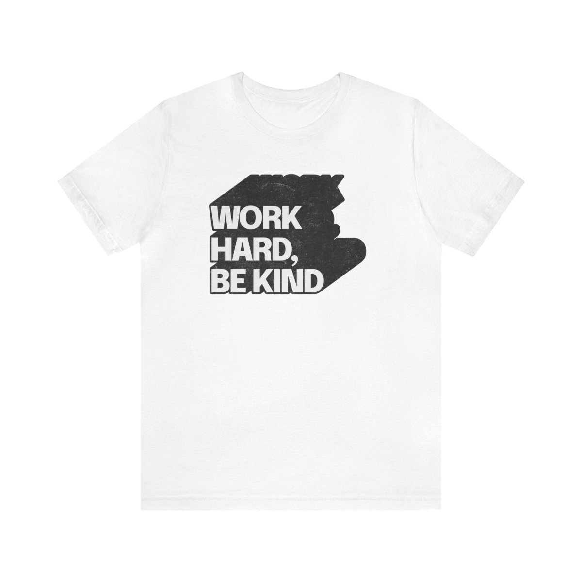 Work Hard Be Kind Long Dark Shadow - T-Shirt | ShirtyAgents