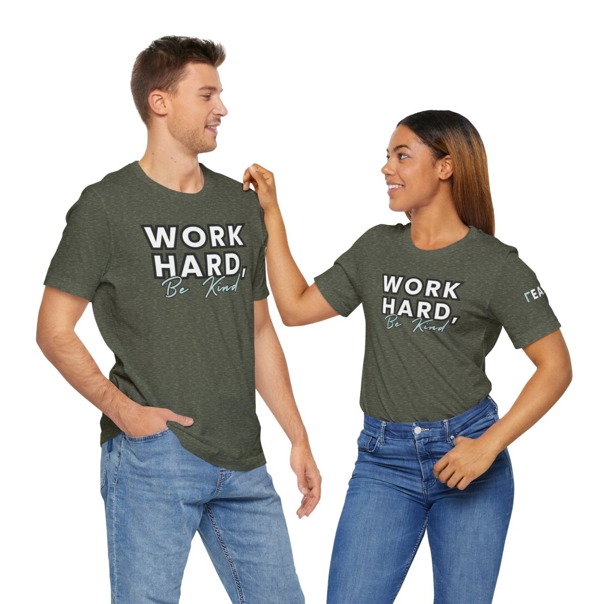 Work Hard, Be Kind – Modern Mint T-Shirt (Unofficial Edition) - T-Shirt | ShirtyAgents