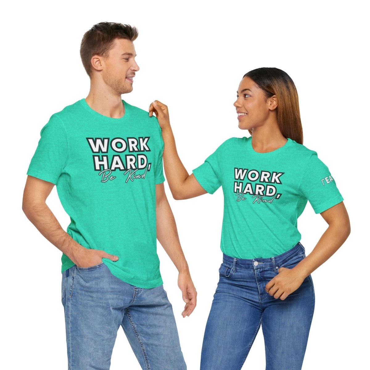 Work Hard, Be Kind – Modern Mint T-Shirt (Unofficial Edition) - T-Shirt | ShirtyAgents