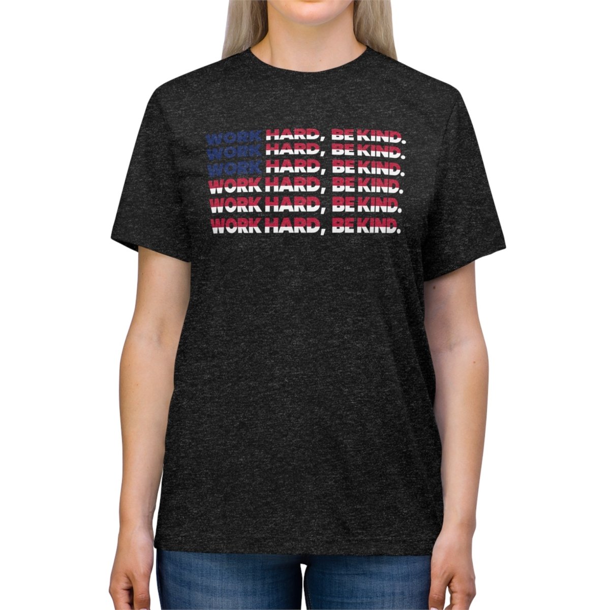Work Hard, Be Kind Patriotic Flag - T-Shirt | ShirtyAgents