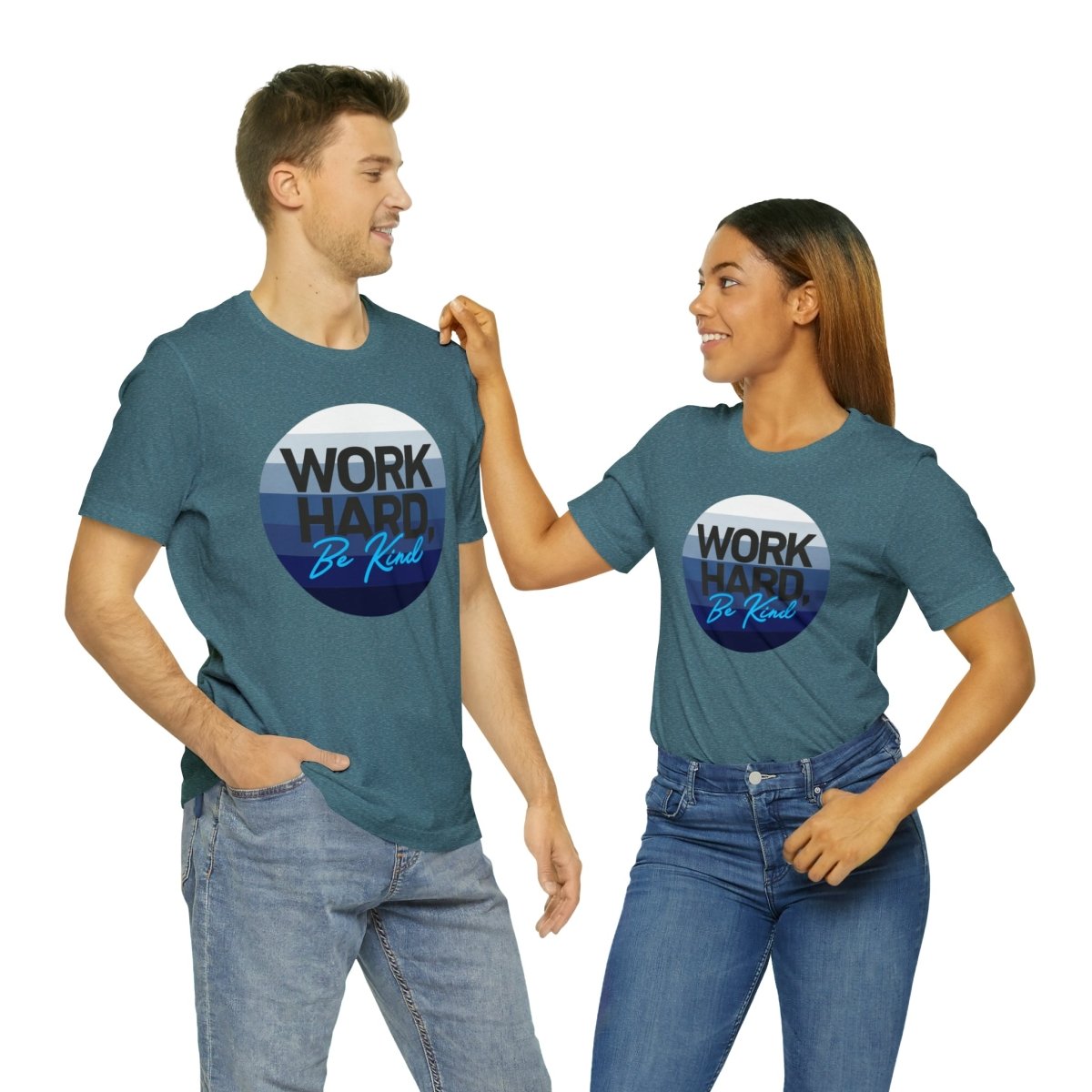 Work Hard Horizon Blue - T-Shirt | ShirtyAgents