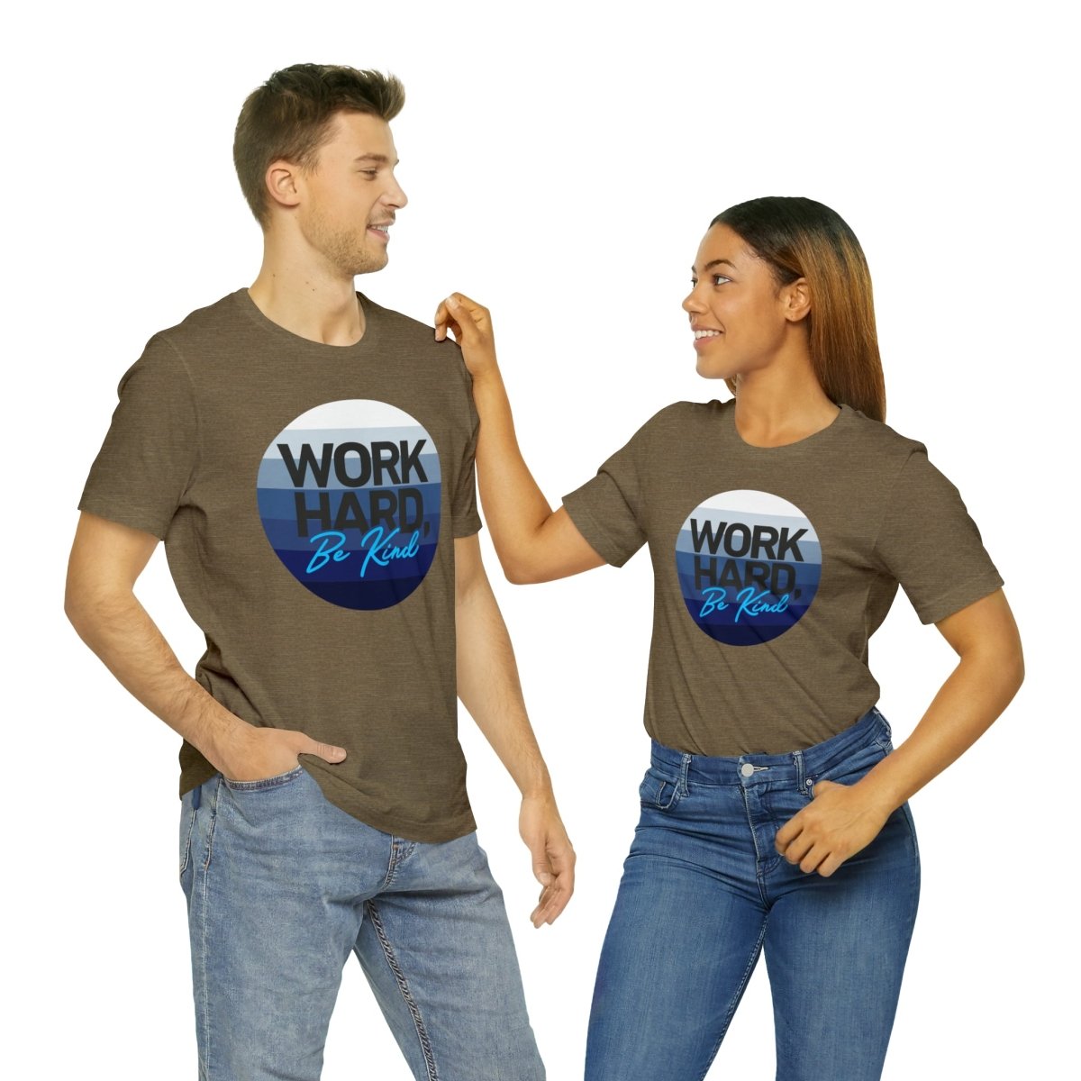 Work Hard Horizon Blue - T-Shirt | ShirtyAgents