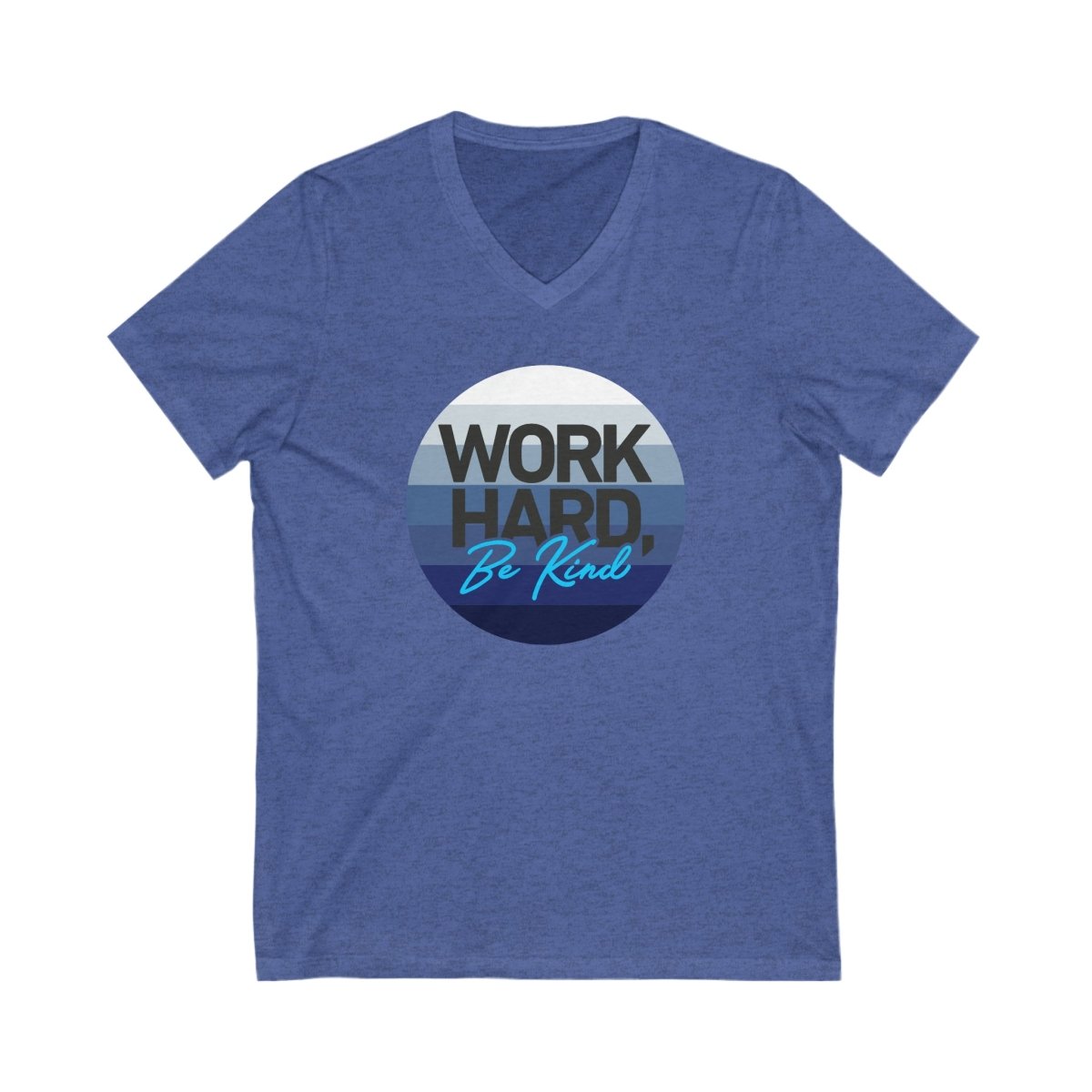 Work Hard Horizon Blue V - Neck - V - neck | ShirtyAgents