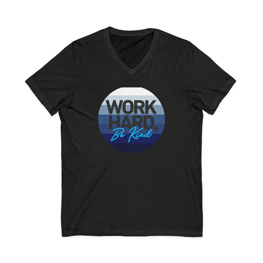 Work Hard Horizon Blue V-Neck - V-neck | ShirtyAgents