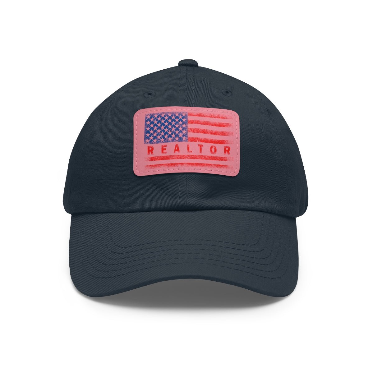 American Flag Realtor Hat with Leather Patch - Hats | ShirtyAgents