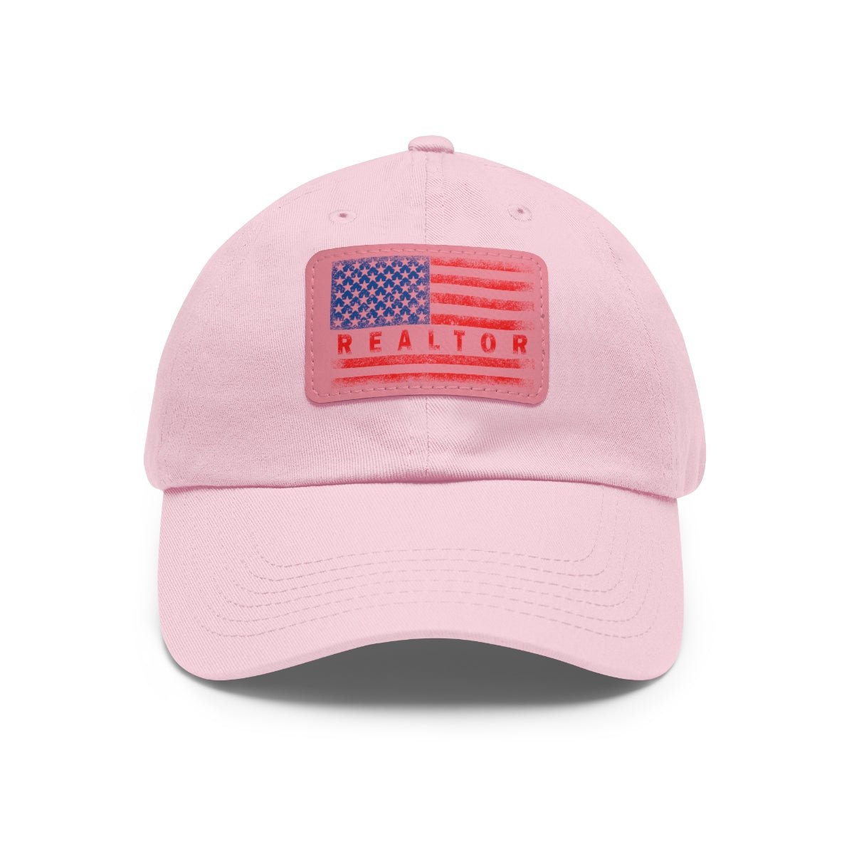 American Flag Realtor Hat with Leather Patch - Hats | ShirtyAgents