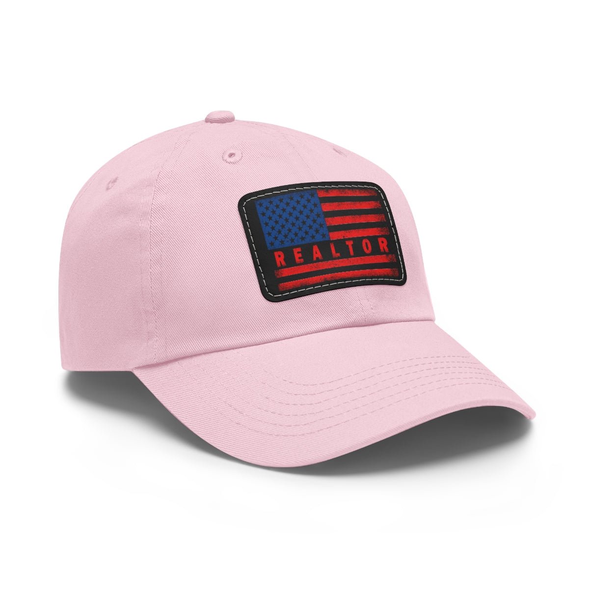 American Flag Realtor Hat with Leather Patch - Hats | ShirtyAgents