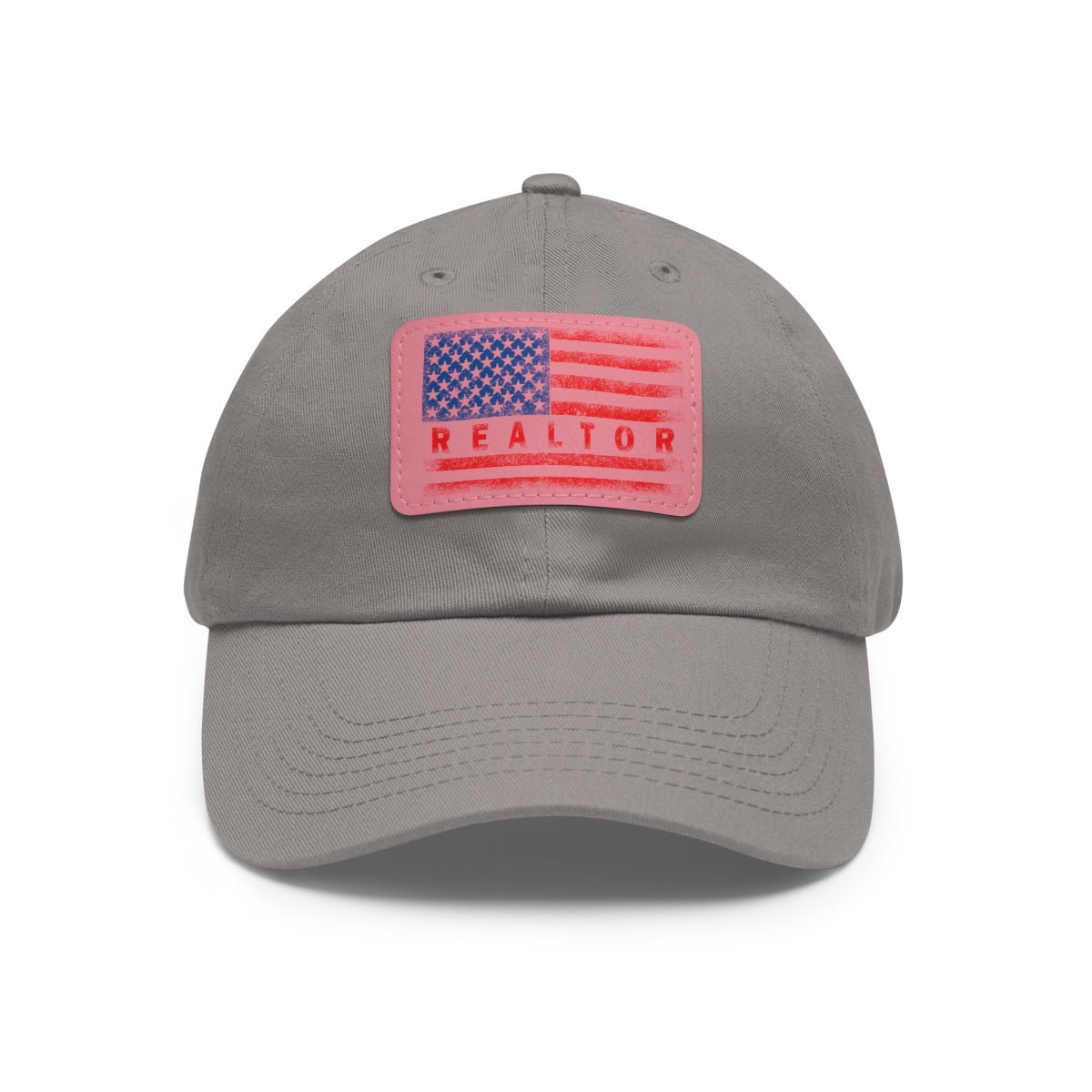 American Flag Realtor Hat with Leather Patch - Hats | ShirtyAgents