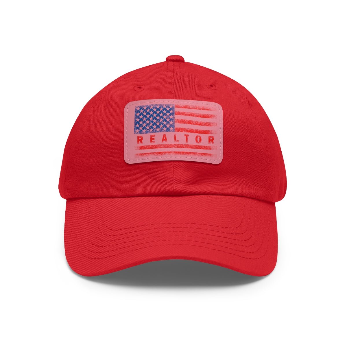 American Flag Realtor Hat with Leather Patch - Hats | ShirtyAgents