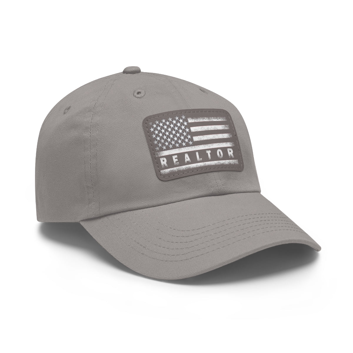 American Flag Realtor Hat with Leather Patch - Hats | ShirtyAgents