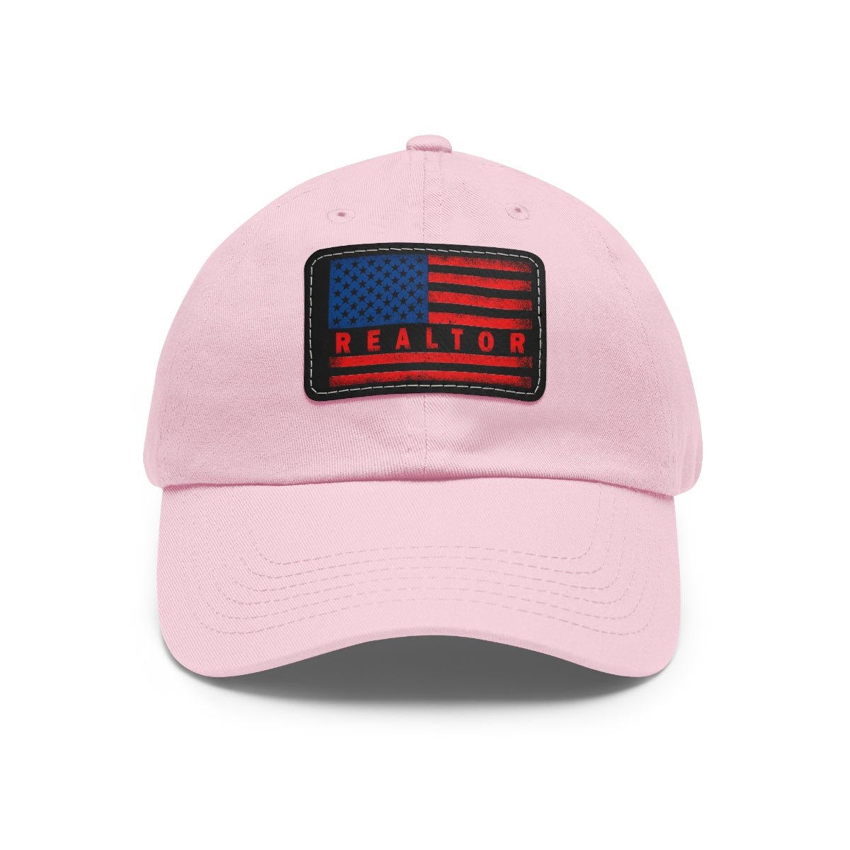 American Flag Realtor Hat with Leather Patch - Hats | ShirtyAgents