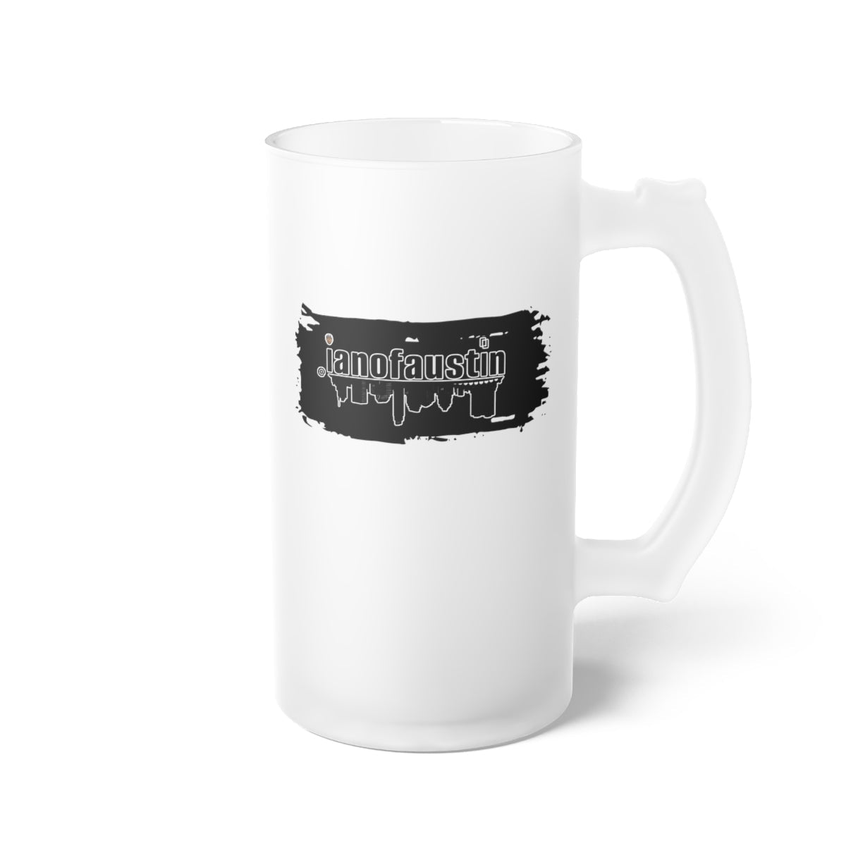 @ianofaustin REAL Austin Skyline Black Brush Frosted Glass Beer Mug - Mug | ShirtyAgents