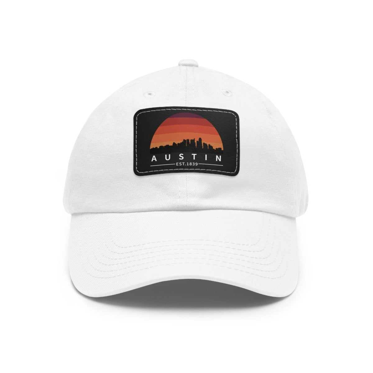 Austin Established Retro Sunset Hat with Leather Patch - Hats | ShirtyAgents