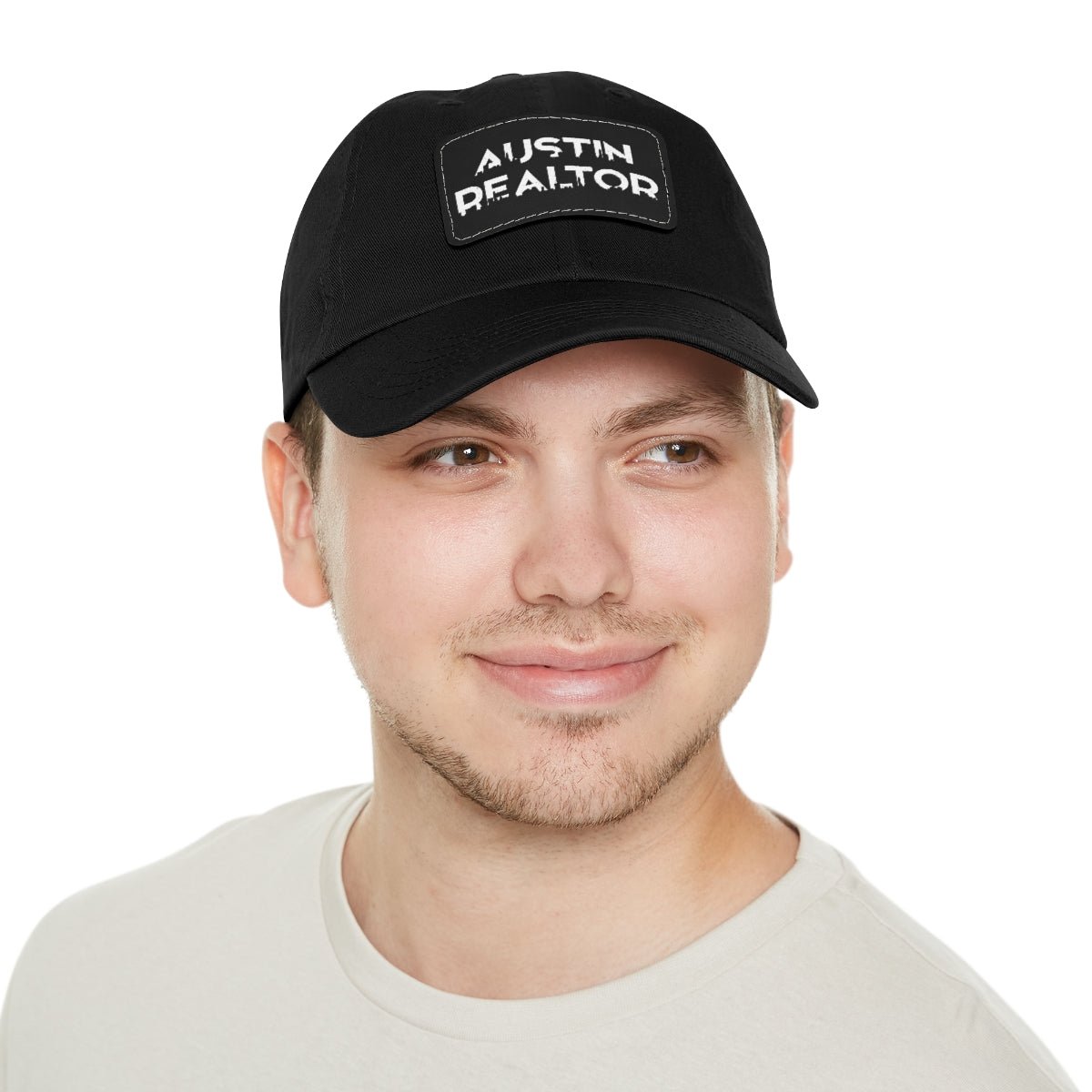 Austin Realtor Skyline Hat with Leather Patch - Hats | ShirtyAgents
