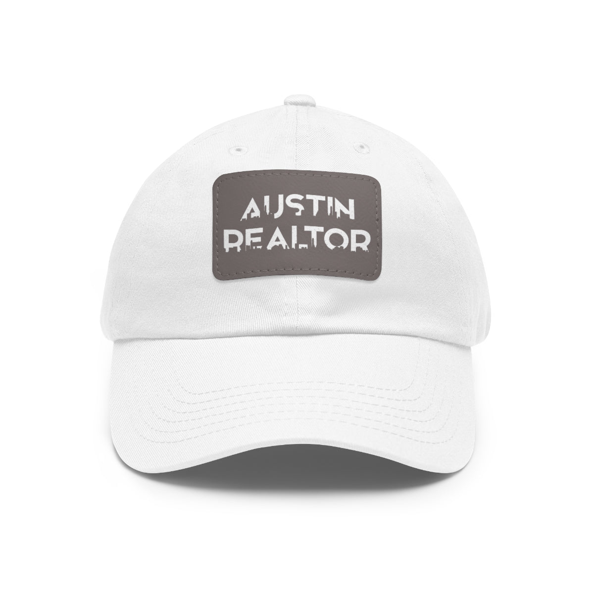 Austin Realtor Skyline Hat with Leather Patch - Hats | ShirtyAgents
