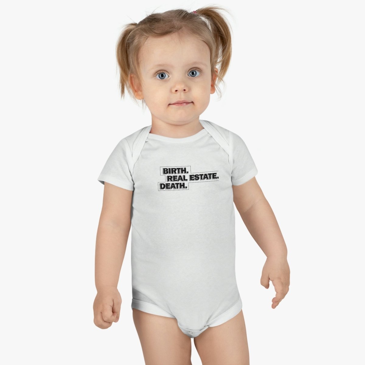 Birth. Real Estate. Death. Baby Onesie - Kids clothes | ShirtyAgents
