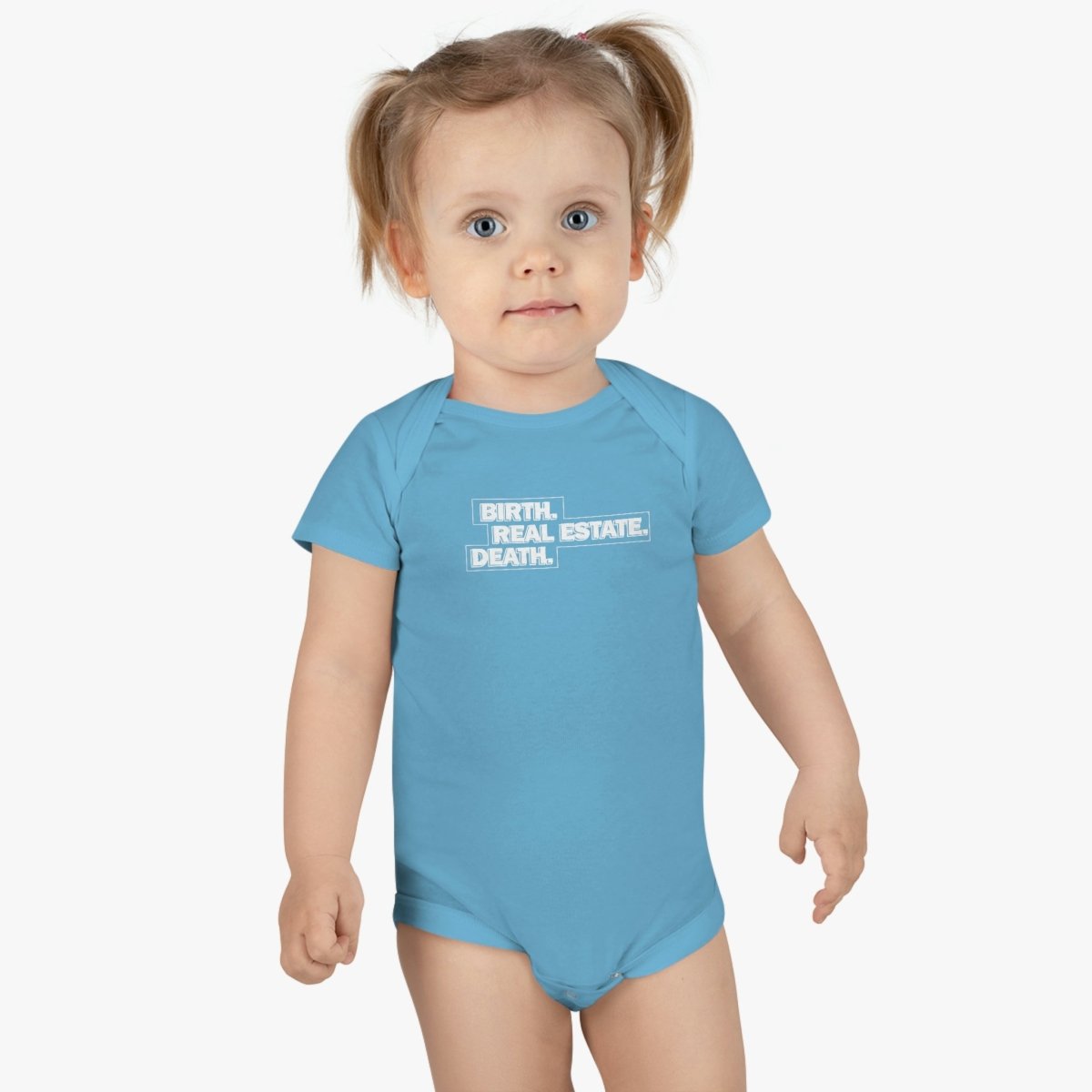 Birth. Real Estate. Death. Baby Onesie - Kids clothes | ShirtyAgents