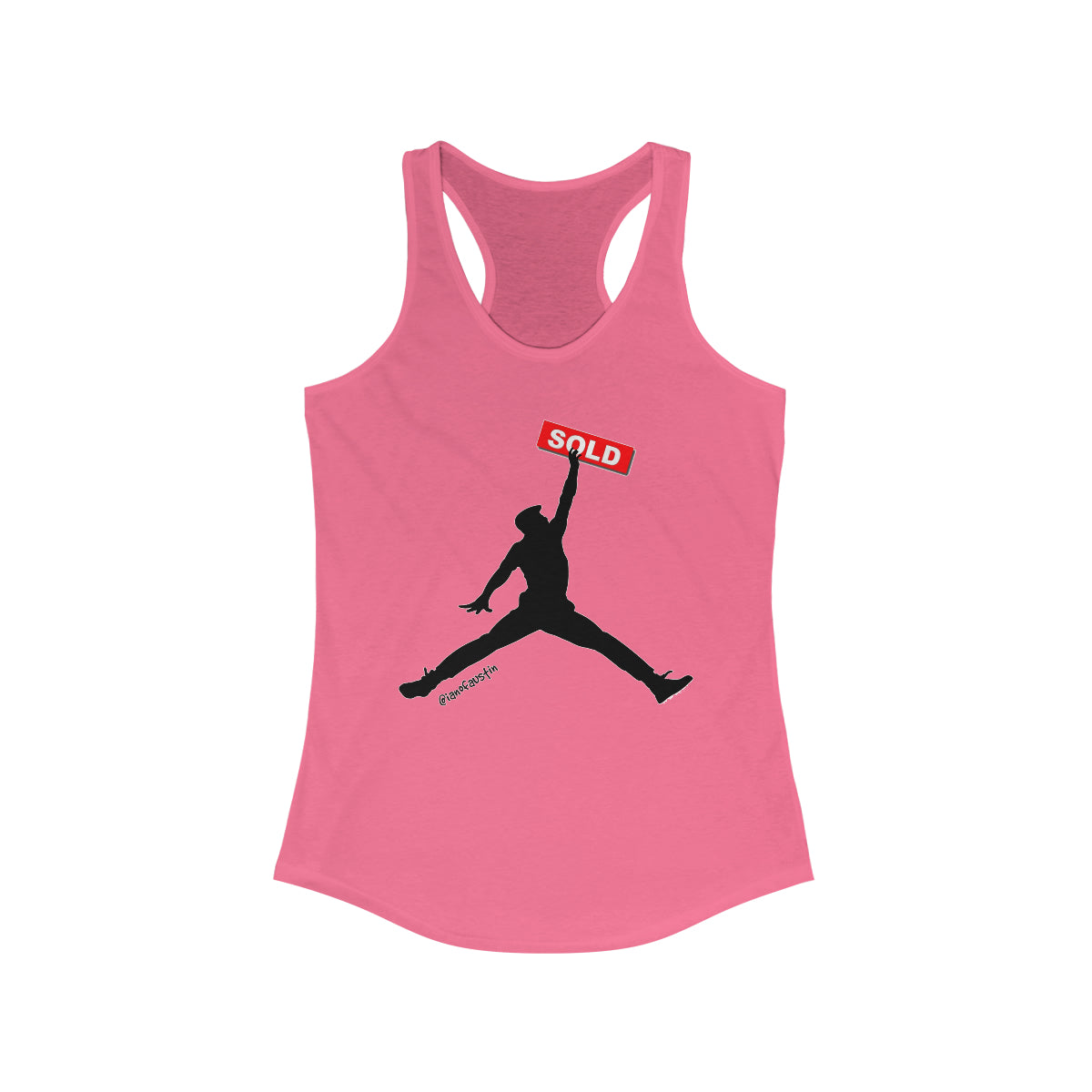 Jumpman Realtor Women's Ideal Racerback Tank #ianofaustin - REAL ESTATE Tease
