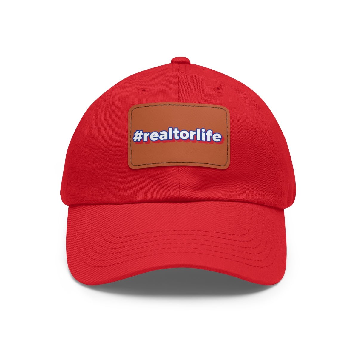 Hashtag Realtorlife Hat with Leather Patch - Hats | ShirtyAgents