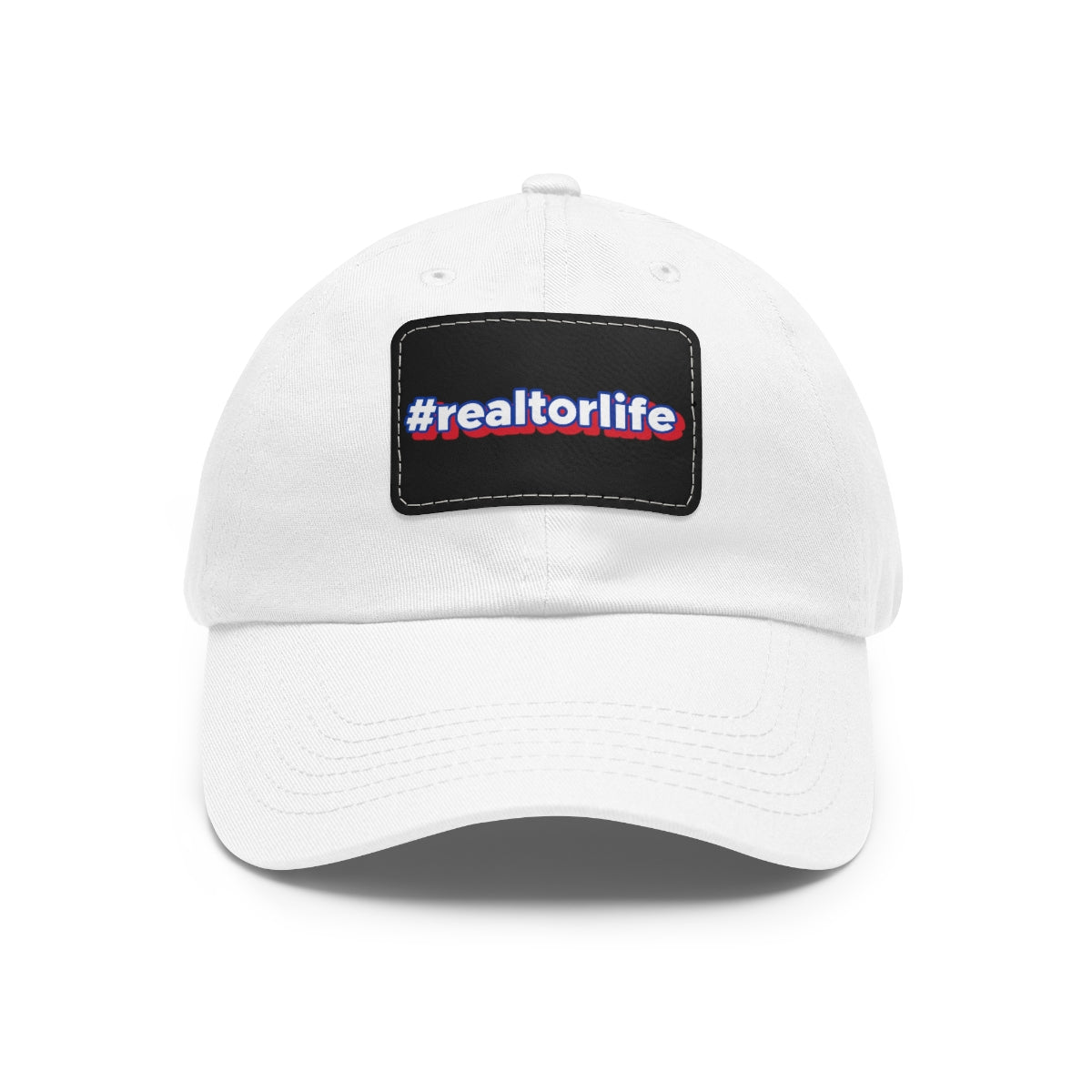 Hashtag Realtorlife Hat with Leather Patch - Hats | ShirtyAgents