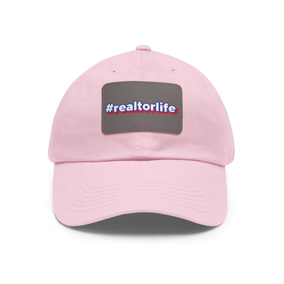 Hashtag Realtorlife Hat with Leather Patch - Hats | ShirtyAgents