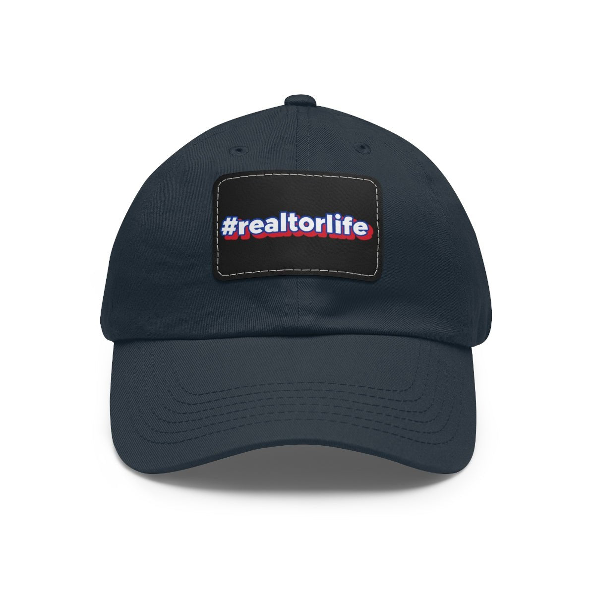 Hashtag Realtorlife Hat with Leather Patch - Hats | ShirtyAgents