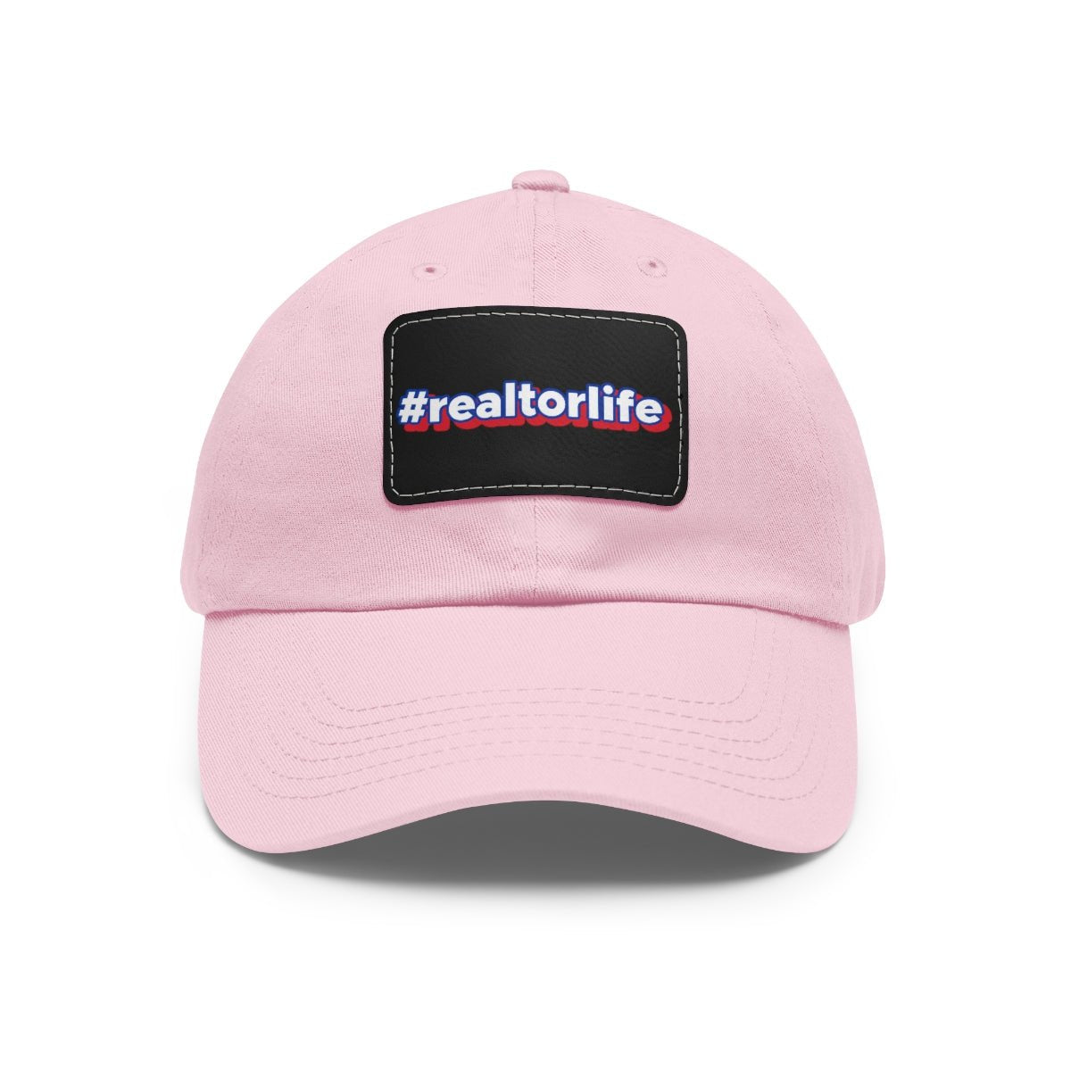 Hashtag Realtorlife Hat with Leather Patch - Hats | ShirtyAgents