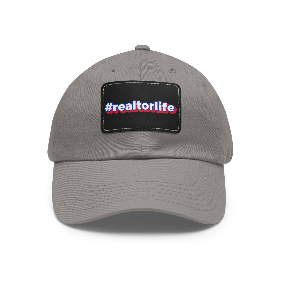 Hashtag Realtorlife Hat with Leather Patch - Hats | ShirtyAgents