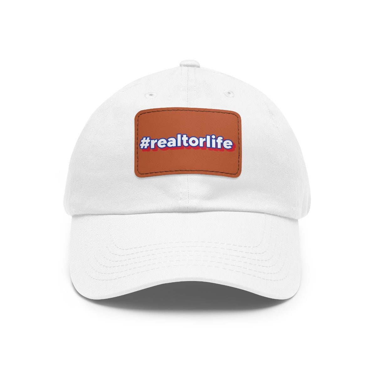 Hashtag Realtorlife Hat with Leather Patch - Hats | ShirtyAgents