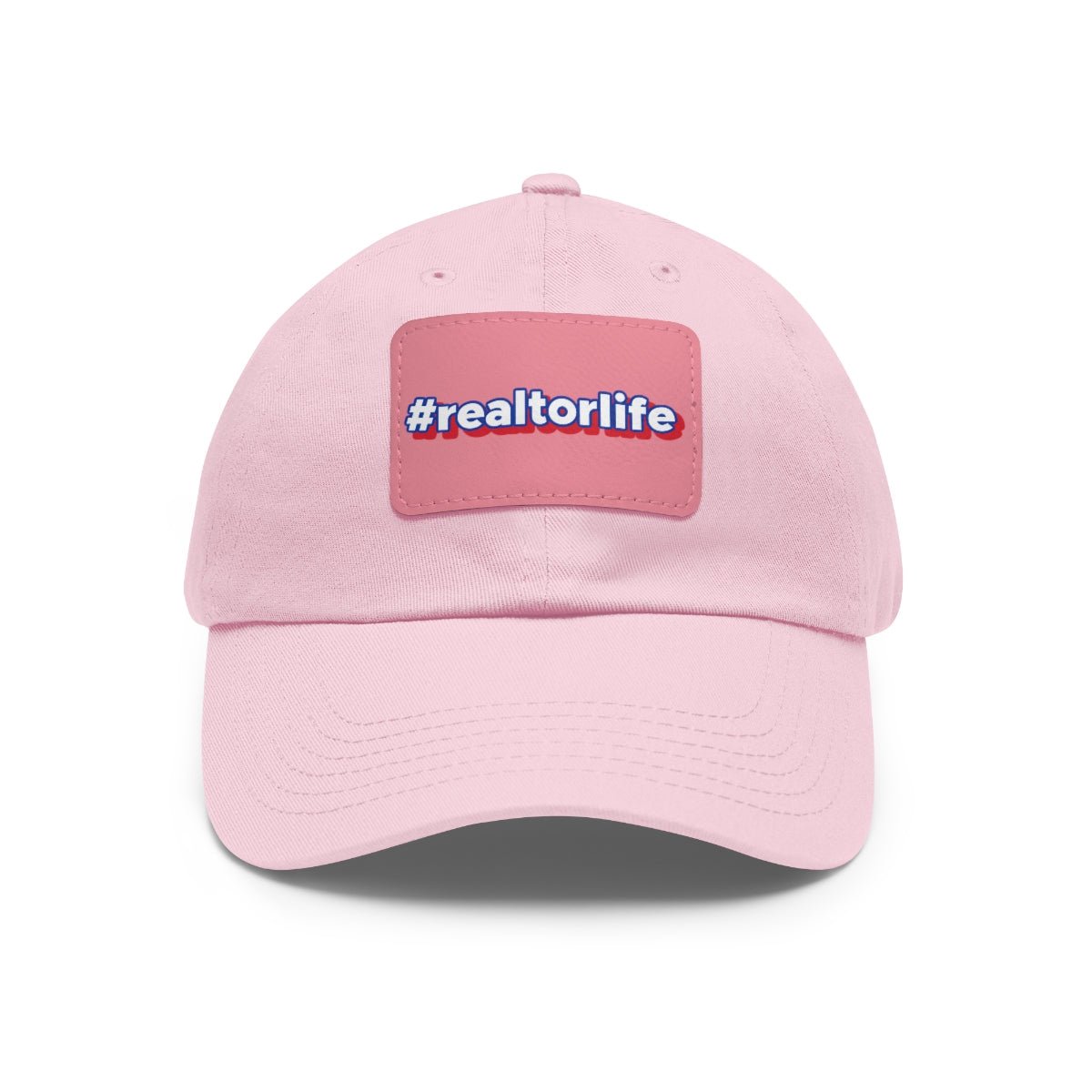 Hashtag Realtorlife Hat with Leather Patch - Hats | ShirtyAgents