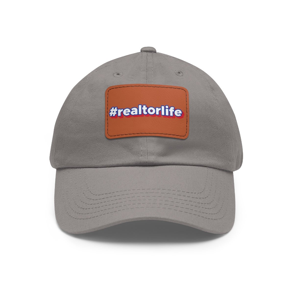 Hashtag Realtorlife Hat with Leather Patch - Hats | ShirtyAgents