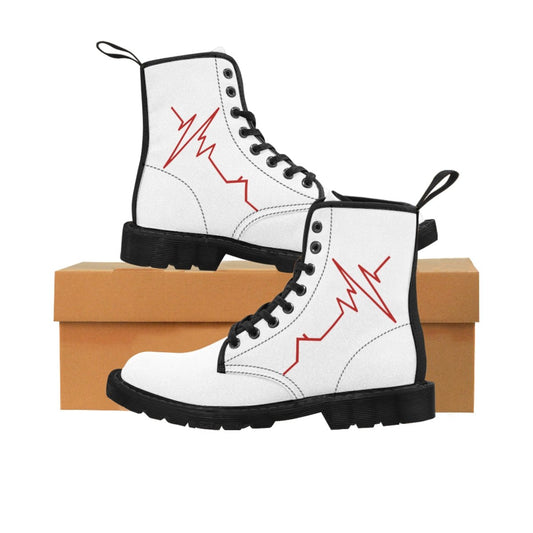 Housebeat Red Canvas Boots - Shoes | ShirtyAgents
