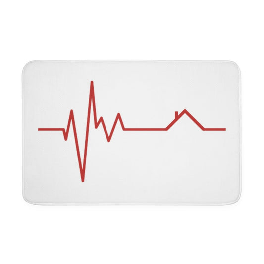 Housebeat Red Memory Foam Bath Mat - Home Decor | ShirtyAgents