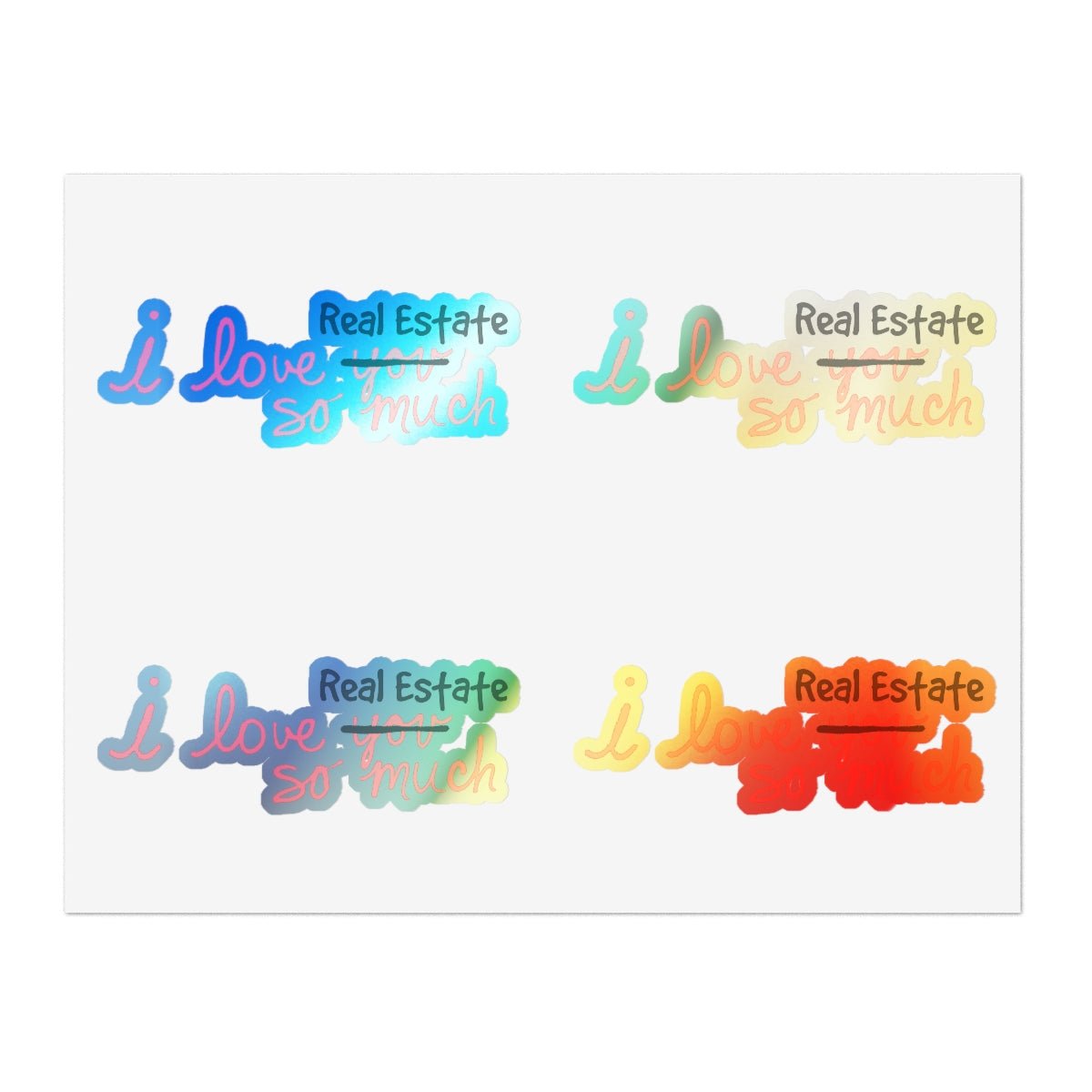 I Love Real Estate So Much Sticker Sheets - Paper products | ShirtyAgents