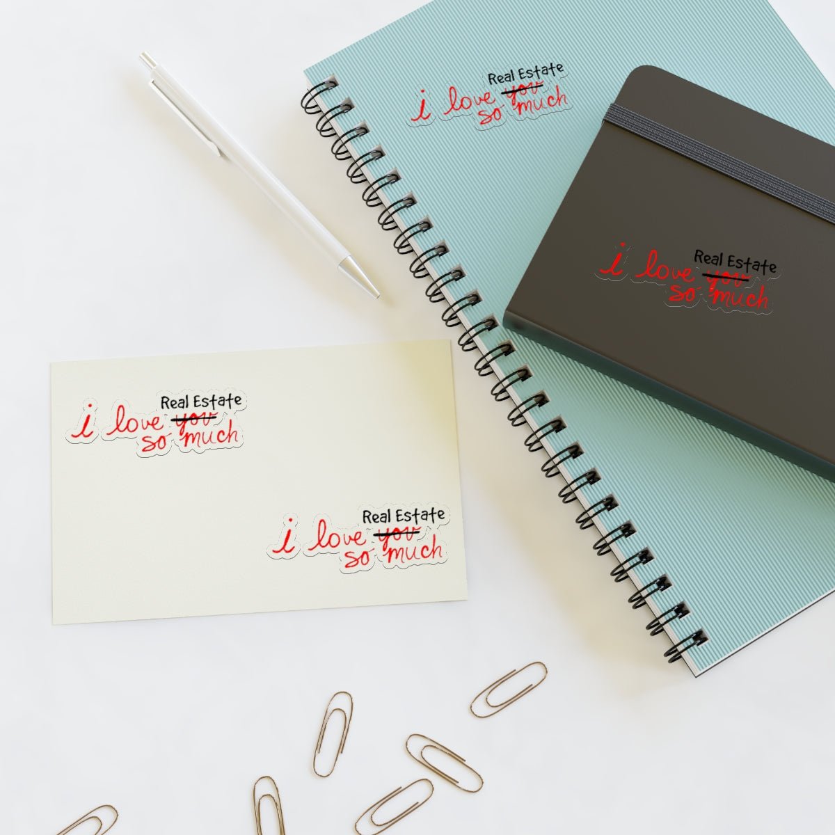 I Love Real Estate So Much Sticker Sheets - Paper products | ShirtyAgents