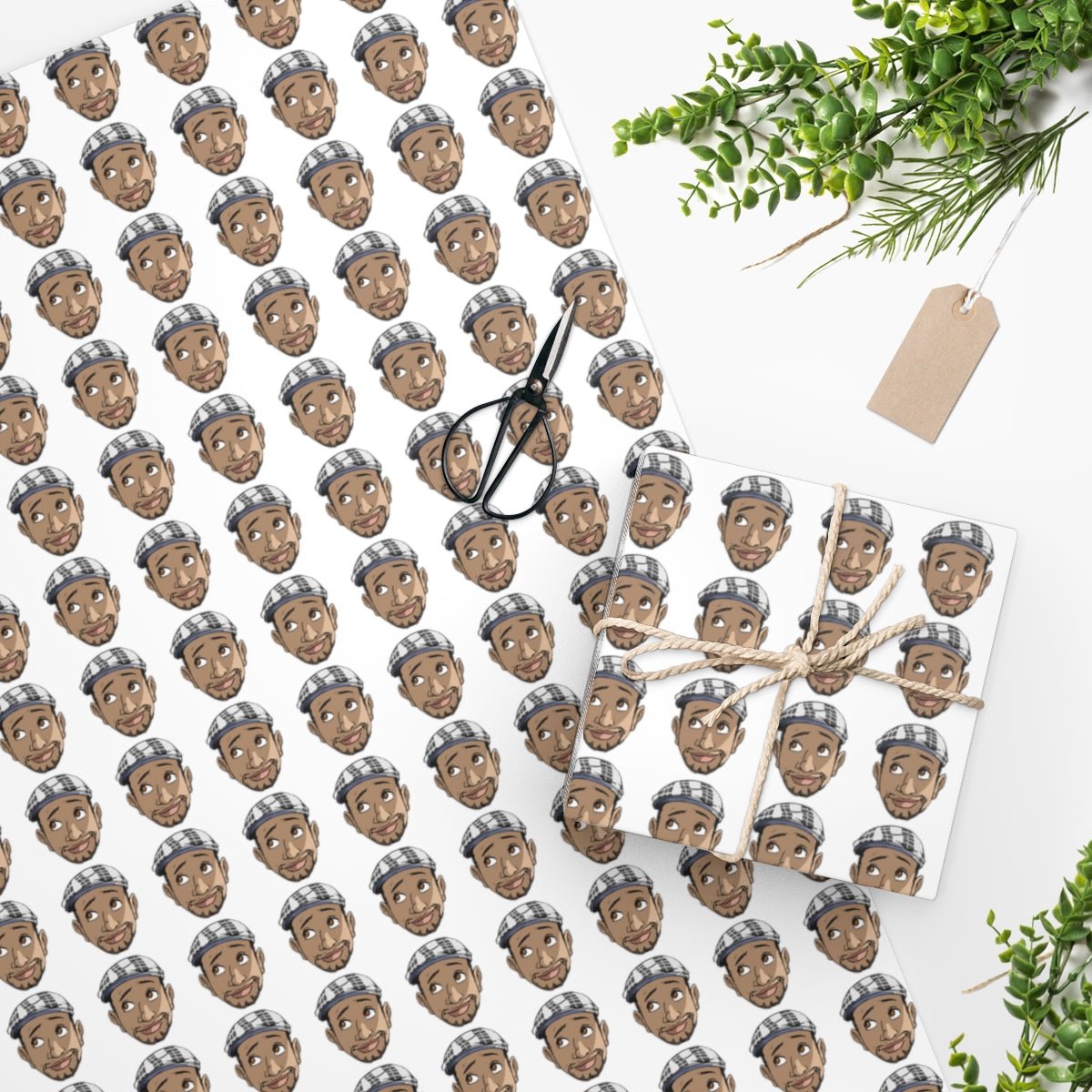 ianofaustin Head Logo Wrapping Paper - Home Decor | ShirtyAgents